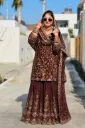 The Maroon Royal Zardozi Sharara